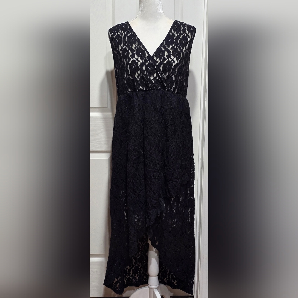 Torrid High Low Black Lace Dress